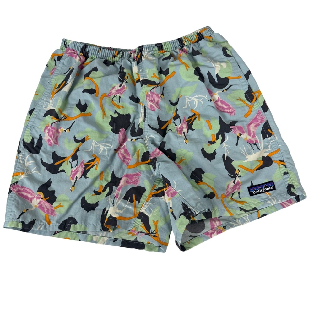 Patagonia Mens Baggies Shorts 5" Spoonbills Print Size S Swim Trunks Beachwear